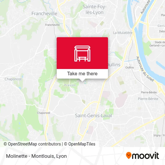 Molinette - Montlouis map