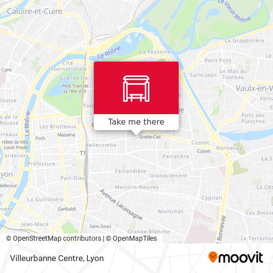 Villeurbanne Centre map