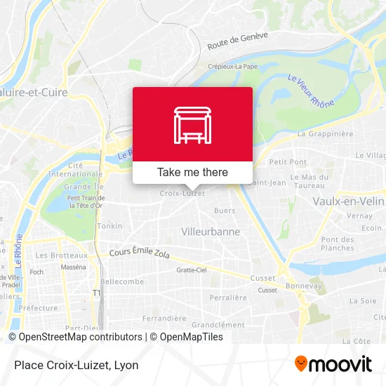Place Croix-Luizet map
