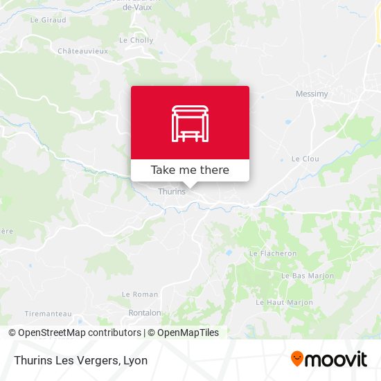 Thurins Les Vergers map