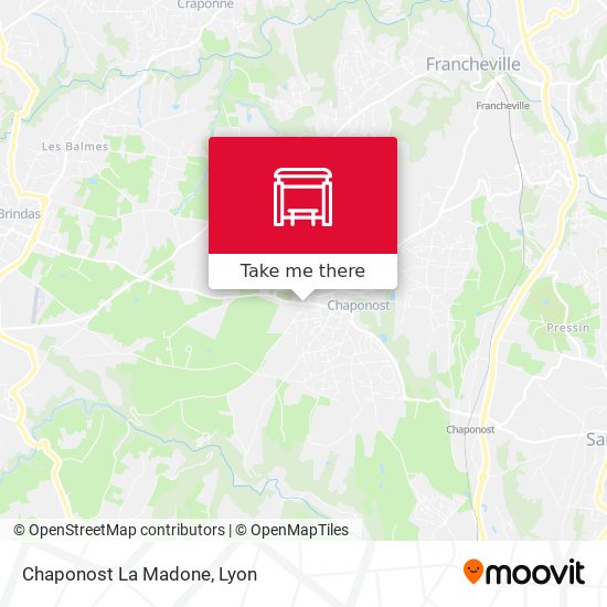 Chaponost La Madone map