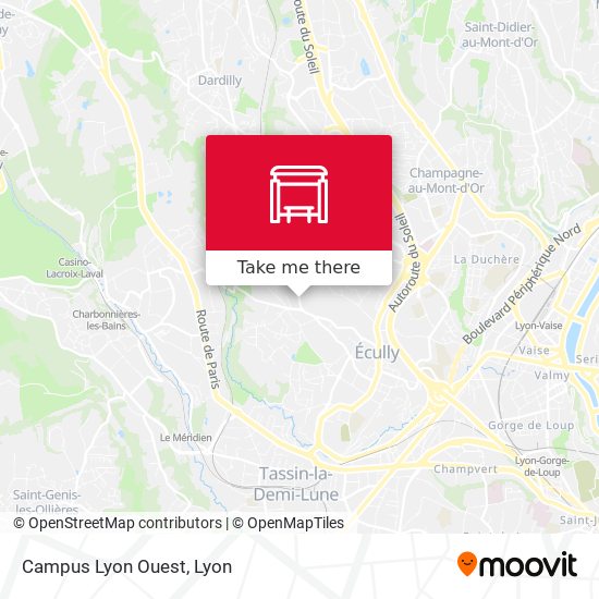 Mapa Campus Lyon Ouest