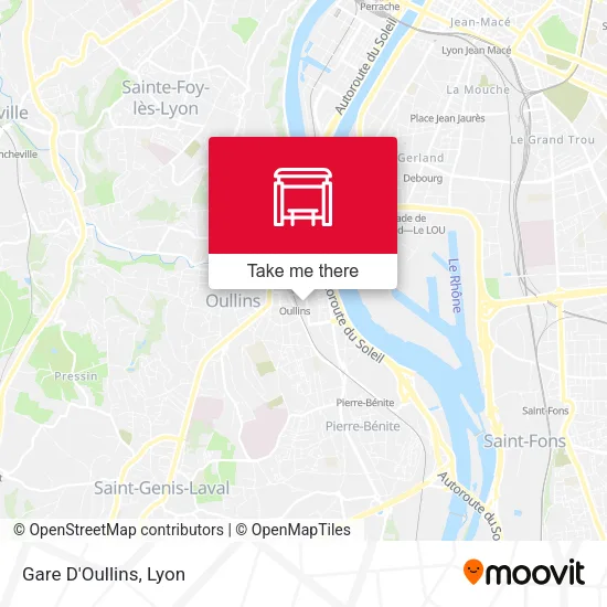 Gare D'Oullins map