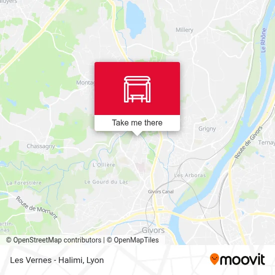 Les Vernes - Halimi map