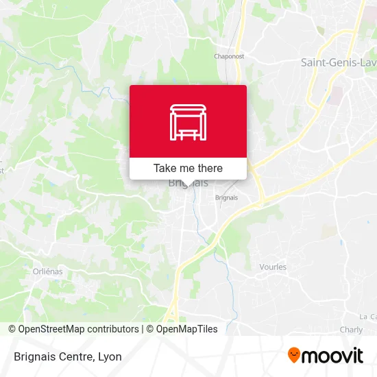 Brignais Centre map