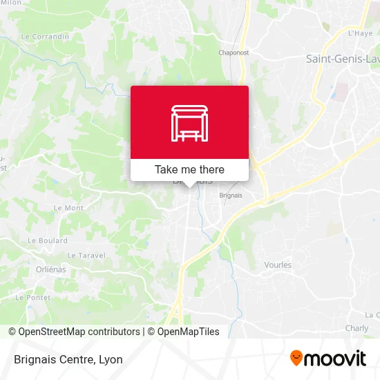 Brignais Centre map