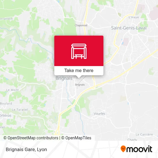 Brignais Gare map