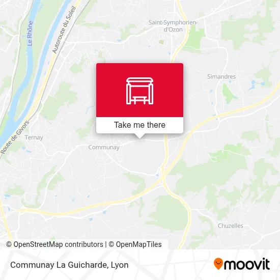 Communay La Guicharde map
