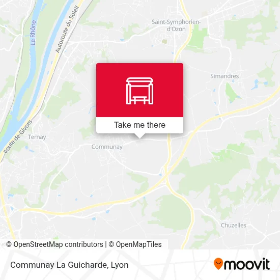 Communay La Guicharde map