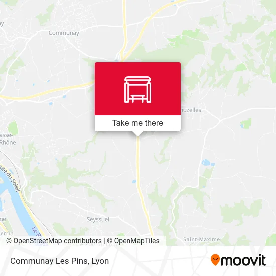 Communay Les Pins map