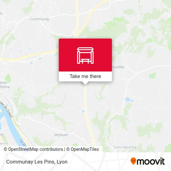 Communay Les Pins map