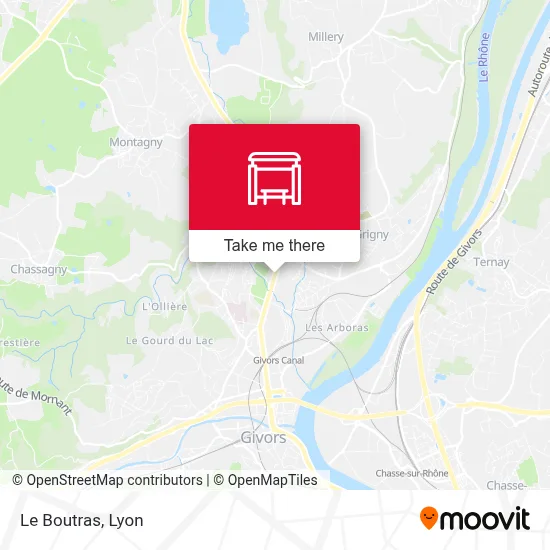 Le Boutras map