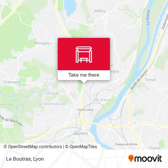 Le Boutras map