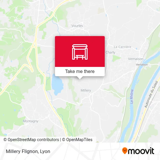 Millery Flignon map
