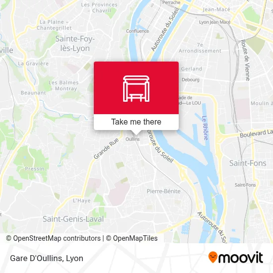 Gare D'Oullins map