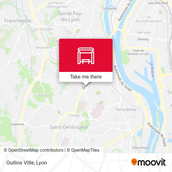 Oullins Ville map