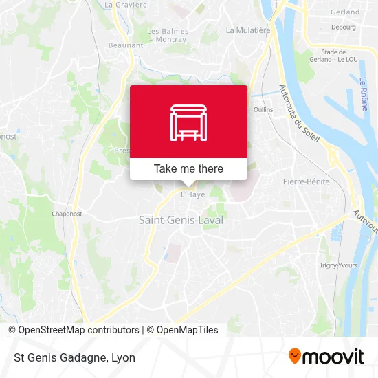 St Genis Gadagne map