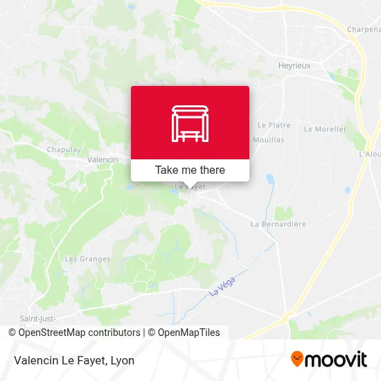 Valencin Le Fayet map
