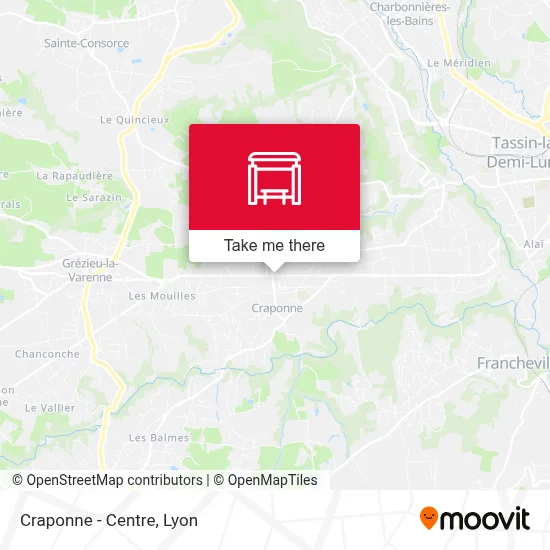 Craponne - Centre map