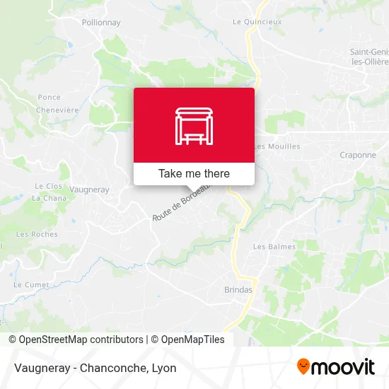 Vaugneray - Chanconche map
