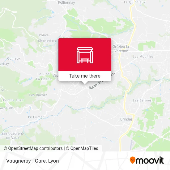 Vaugneray - Gare map