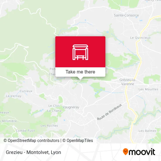 Grezieu - Montolvet map