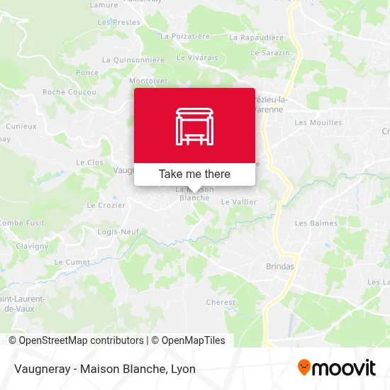 Vaugneray - Maison Blanche map