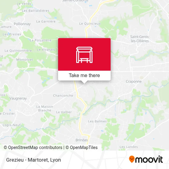 Grezieu - Martoret map