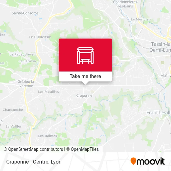 Craponne - Centre map