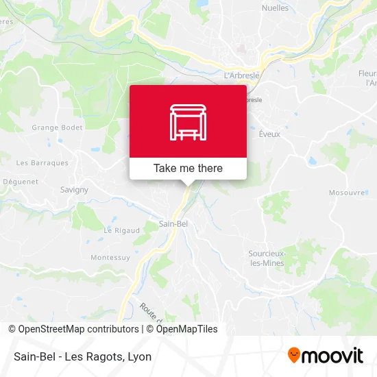 Sain-Bel - Les Ragots map