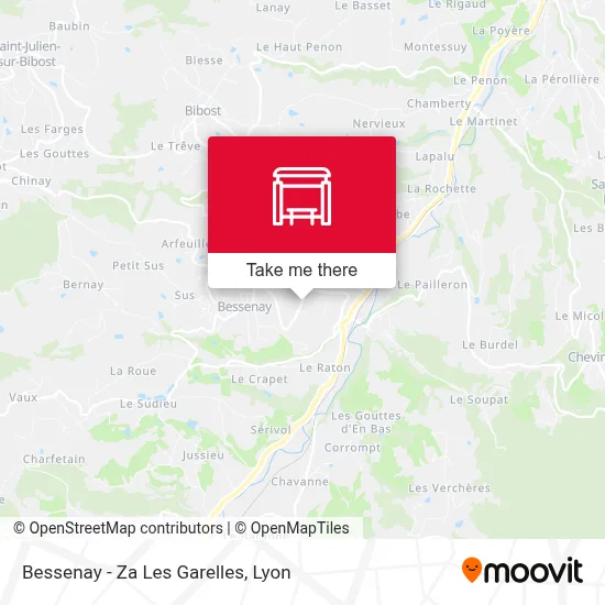 Bessenay - Za Les Garelles map