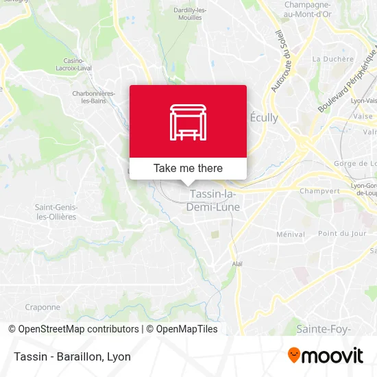 Tassin - Baraillon map