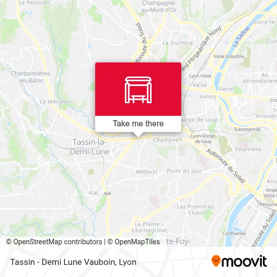Tassin - Demi Lune Vauboin map