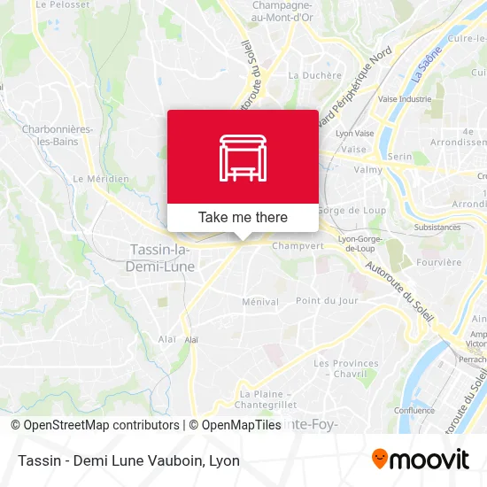 Tassin - Demi Lune Vauboin map
