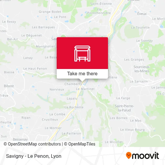 Savigny - Le Penon map