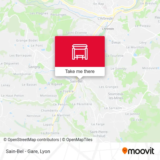 Sain-Bel - Gare map