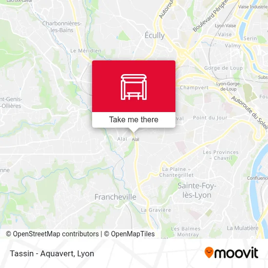 Tassin - Aquavert map
