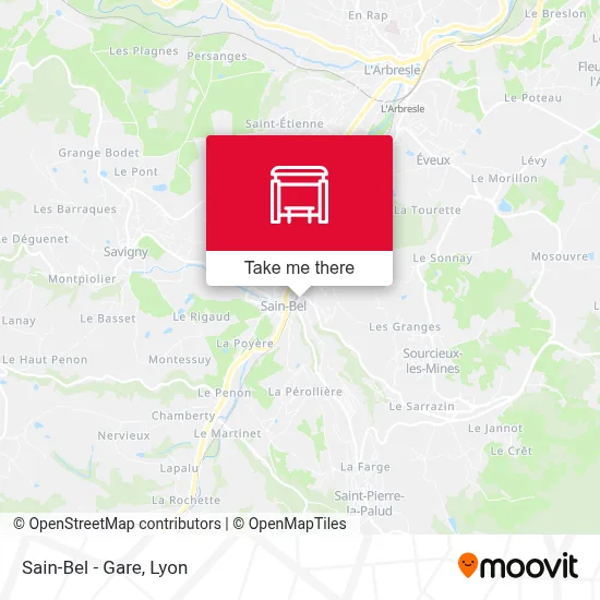 Sain-Bel - Gare map