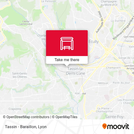 Tassin - Baraillon map