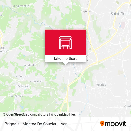 Brignais - Montee De Soucieu map