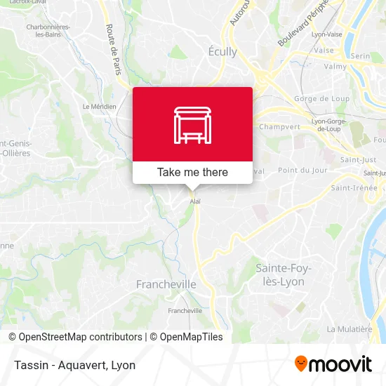 Tassin - Aquavert map