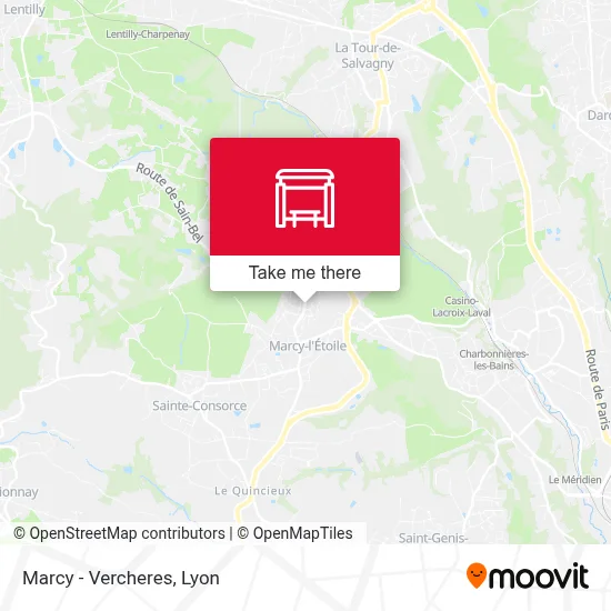 Marcy - Vercheres map