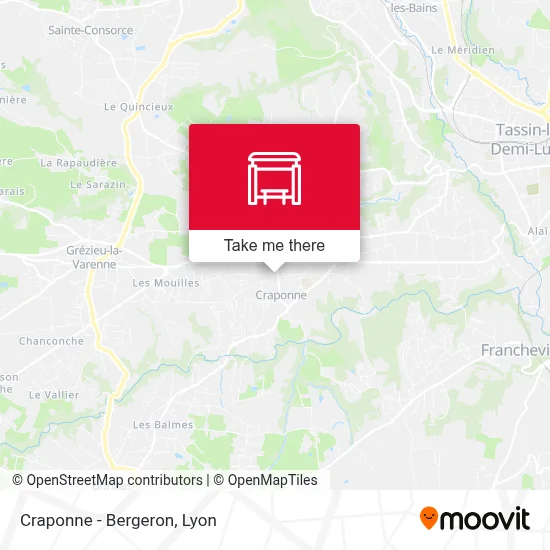 Craponne - Bergeron map