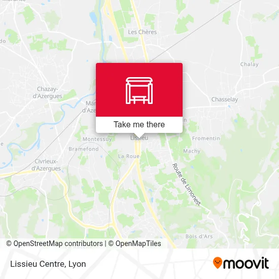 Lissieu Centre map