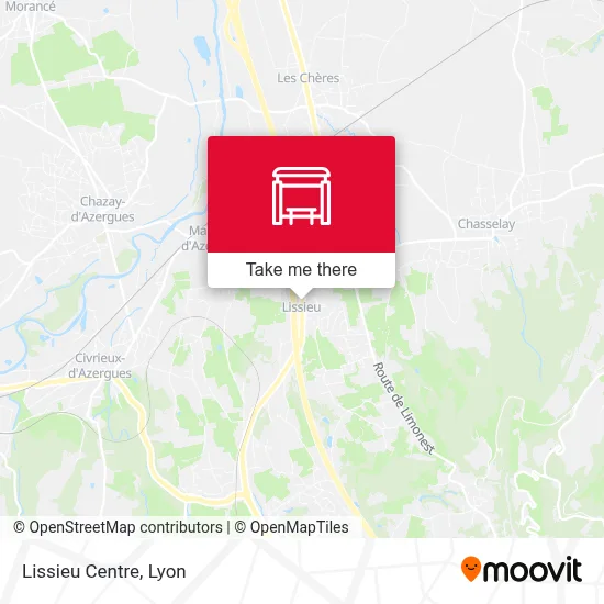 Lissieu Centre map