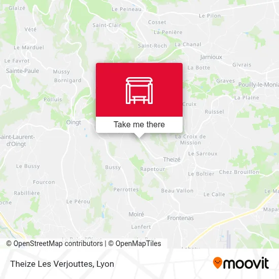 Theize Les Verjouttes map