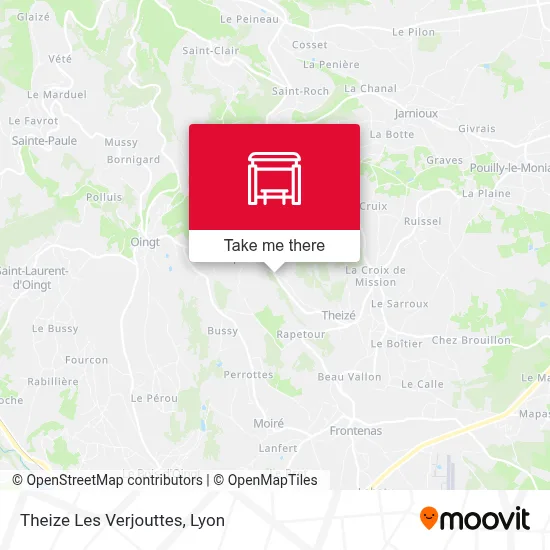 Theize Les Verjouttes map