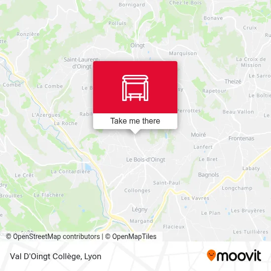 Val D'Oingt Collège map