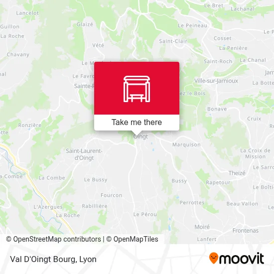 Val D'Oingt Bourg map