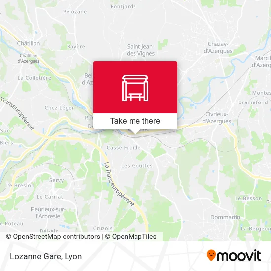 Lozanne Gare map